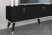 MOBİLYA GEZEGENİ HERMES TV ÜNİTESİ 150 CM SİYAH-GÜMÜŞ - 3