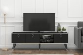 MOBİLYA GEZEGENİ LUNA TV ÜNİTESİ 160 CM SİYAH-GÜMÜŞ - 1
