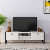 MOBİLYA GEZEGENİ THALİA TV ÜNİTESİ DEMİR AYAK 150 CM BEYAZ - 1