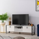 MOBİLYA GEZEGENİ THALİA TV ÜNİTESİ DEMİR AYAK 150 CM BEYAZ - 3