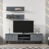 MOBİLYA GEZEGENİ LOVE GOLD TV ÜNİTESİ ANTRASİT 180 CM - 1