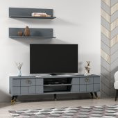 MOBİLYA GEZEGENİ LOVE GOLD TV ÜNİTESİ ANTRASİT 180 CM - 2
