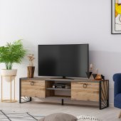 MOBİLYA GEZEGENİ THALİA TV ÜNİTESİ DEMİR AYAK ÇIRAĞAN ANT 150 CM thumbnail 2