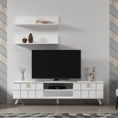 MOBİLYA GEZEGENİ LOVE GOLD TV ÜNİTESİ BEYAZ 180 CM - 1