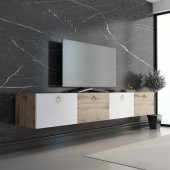 MOBİLYA GEZEGENİ HAMPER TV ÜNİTESİ ÇIRAĞAN-BEYAZ GOLD 180 CM - 1