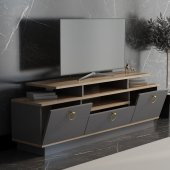 MOBİLYA GEZEGENİ LAURA TV ÜNİTESİ 35 CM DERİNLİK,  ÇIRAĞAN ANTRASİT 150 CM - 2