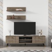 MOBİLYA GEZEGENİ LOVE GOLD TV ÜNİTESİ CEVİZ 180 CM thumbnail 1