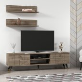 MOBİLYA GEZEGENİ LOVE GOLD TV ÜNİTESİ CEVİZ 180 CM thumbnail 2