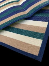 CRAFT HOME KATLANABİLİR PLASTİK HASIR HALI ,KİLİM, KAMP, PİKNİK,PLAJ  MULTİ - 6