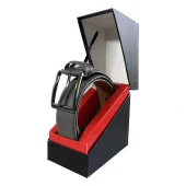 Fossil Düz Dikiş Hakiki Deri klasik Gri 3,5 cm Erkek Kemeri-120cm thumbnail 5