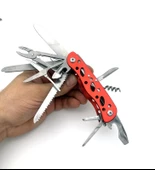 Valkyrie  Çok Amaçlı İsveç Outdoor Kamp Çakısı 111mm Büyük Boy - Paslanmaz Çelik Kırmızı - 6
