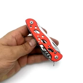 Valkyrie  Çok Amaçlı İsveç Outdoor Kamp Çakısı 111mm Büyük Boy - Paslanmaz Çelik Kırmızı - 9