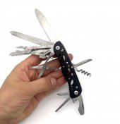 Valkyrie  Çok Amaçlı İsveç Outdoor Kamp Çakısı 111mm Büyük Boy - Paslanmaz Çelik Siyah - 6