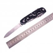 Valkyrie  Çok Amaçlı İsveç Outdoor Kamp Çakısı 111mm Büyük Boy - Paslanmaz Çelik Siyah - 8