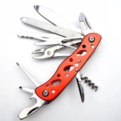 Valkyrie  Çok Amaçlı İsveç Outdoor Kamp Çakısı 111mm Büyük Boy - Paslanmaz Çelik Kırmızı - 1