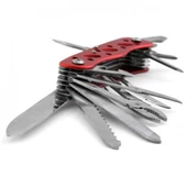 Valkyrie  Çok Amaçlı İsveç Outdoor Kamp Çakısı 111mm Büyük Boy - Paslanmaz Çelik Kırmızı - 3