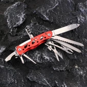 Valkyrie  Çok Amaçlı İsveç Outdoor Kamp Çakısı 111mm Büyük Boy - Paslanmaz Çelik Kırmızı - 5
