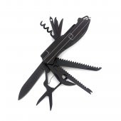 Valkyrie 11 Fonksiyonlu Kamp Cep Çakısı Multitool Siyah - 1