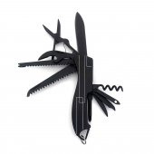 Valkyrie 11 Fonksiyonlu Kamp Cep Çakısı Multitool Siyah - 3