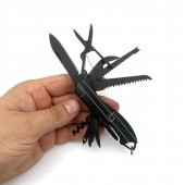 Valkyrie 11 Fonksiyonlu Kamp Cep Çakısı Multitool Siyah - 5