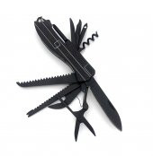 Valkyrie 11 Fonksiyonlu Kamp Cep Çakısı Multitool Siyah - 7