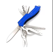 Valkyrie 11 Fonksiyonlu Kamp Cep Çakısı Multitool Mavi - 1