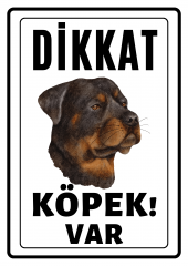 Emach Dizayn Dikkat Köpek Var Uyarı ikaz Levhası PVC Kaplama A4 Bad Dogs 7 - 1