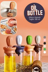 Oil Bottle Silikon Hazneli Fırçalı Yağlık Sirkelik Sosluk 180 Ml - 2