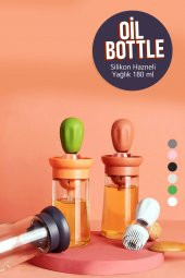 Oil Bottle Silikon Hazneli Fırçalı Yağlık Sirkelik Sosluk 180 Ml - 10