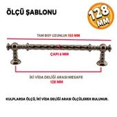 Burgu Mobilya Mutfak Dolabı Çekmece Dolap Kapak Kulpu Kulbu Bronz (128 MM-12.8 CM) Metal Kulpları - 4