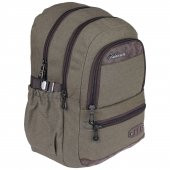 Relaxion Kahverengi Kanvas Su Geçirmez Kumaş Okul Sırt Çantası 1650 - 1