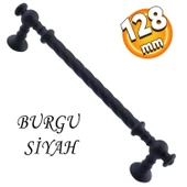 Burgu Mobilya Mutfak Dolabı Çekmece Dolap Kapak Kulpu Kulpları Kulbu (128 MM-12.8 CM) Mat Siyah Kulp thumbnail 1