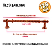Burgu Mobilya Mutfak Dolabı Çekmece Dolap Kulpu Kulpları Kulbu Rose (128 MM-12.8 CM) Metal Kulp - 3