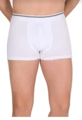 BERRAK 1097 ERKEK LİKRALI DÜZ BOXER 6 ADET  BEYAZ 2XL - 1