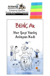 Her Şeyi Yanlış Anlayan Kedi Behiç Ak 195 Sayfa Karton Kapak 1 Adet Fosforlu Transparan Kitap Ayraç 1 Paket - 1
