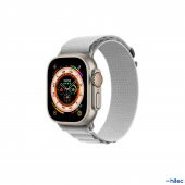 ScHitec 42-44mm Yeni Nesil Apple Uyumlu Akıllı Saat Kordonu Hasır Kancalı Gri - 2