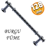 Burgu Mobilya Mutfak Dolabı Çekmece Dolap Kulpu Kulpları Kulbu Füme (128 MM-12.8 CM) Metal Kulp - 1