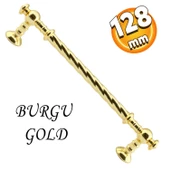 Burgu Mobilya Mutfak Dolabı Çekmece Dolap Kulpu Kulbu Altın Gold (128 MM-12.8 CM) Metal Kulpları thumbnail 1