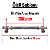 Kesir Mobilya Mutfak Dolabı Çekmece Dolap Kapak Kulpu Kulbu Bronz (128 MM-12.8 CM) Metal Kulpları thumbnail 3