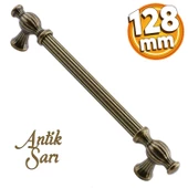Kesir Eskitme Antik Sarı 128 mm Metal Mobilya Mutfak Çekmece Dolap Dolabı Kulpu Kulbu Kulpları - 1