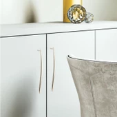 Mobilya Mutfak Dolabı Çekmece Dolap Kapak Kulpu Kulpları Kulbu Saten (224 MM-22.4 CM) Metal Kulp thumbnail 3