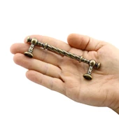 Burgu Eskitme Antik Sarı 96 mm Metal Mobilya Mutfak Çekmece Kapak Dolap Dolabı Kulpu Kulbu Kulpları - 5