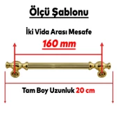 Kesir Mobilya Mutfak Dolabı Çekmece Dolap Kapak Kulpu Kulpları Kulbu Gold Altın 160 Mm Metal Kulp thumbnail 3