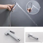 Ara Musluk Filtreli Metal Lüks Tuvalet WC Banyo Klozet Bide Taharet Musluğu Bebek Hayvan Araba Yıkama Musluğu thumbnail 4