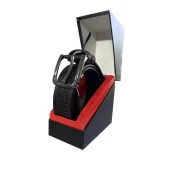 Fossil Kahve Desenli Hakiki Deri Spor Erkek Kemeri 4cm-120CM - 5