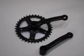 BMX BİSİKLET 32 T AYNAKOL KÖŞELİ MODEL SİYAH RENK BMX ORTA DİŞLİ - 6