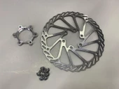 NUTT 160 mm 6 vida bisiklet disk fren rotor ayna SHIMANO UYUMLU thumbnail 2