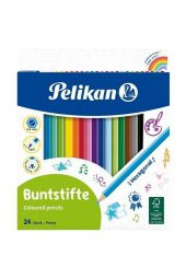 Kuru Boya 24 Renk Karton Kutu 1 Paket Tam Boy Kuru Boya Kalemi Canlı Renkler Yumuşak Uçlu Renkli Boya Kalemleri - 1