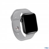 ScHitec 42-49mm Yeni Nesil Apple Uyumlu Akıllı Saat Kordonu Silikon Gri - 2