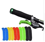 BİSİKLET FREN KOLU KORUYUCU SİLİKON PVC KORUYUCU SİYAH KIRMIZI thumbnail 1